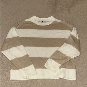 H&M Divided Cream and White Sweater